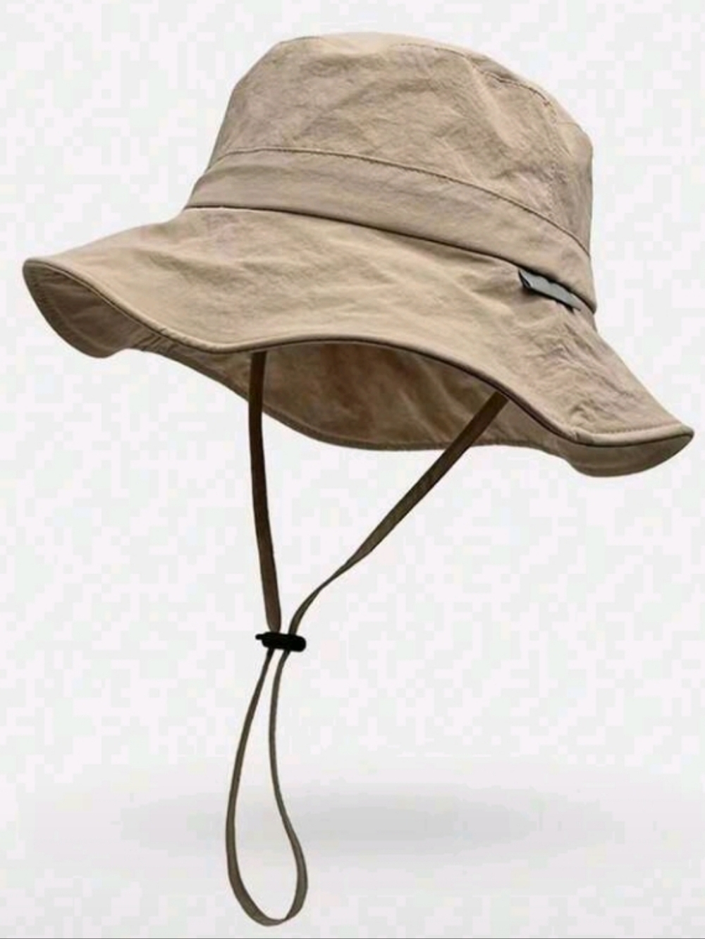 Unisex Brown Sun Bucket Hat with Adjustable Chin Strap
